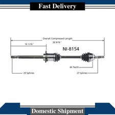 Automatic Front Right CV Axle Shaft For 2002 2003 2004 - 2006 Nissan Altima 2.5L