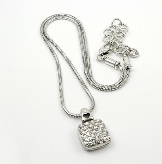BRIGHTON Sacred Love Square Pave Crystal Reversible Pendant Necklace 15"/17" View 6
