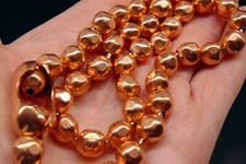 CADENA BOLA COBRE Collar o Pulsera Talla 9.5mm Redonda + Cuentas Facetadas