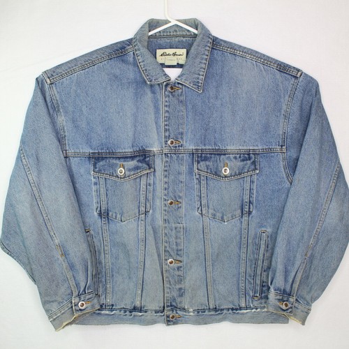 Denim Trucker Jacket Distressed Chore 