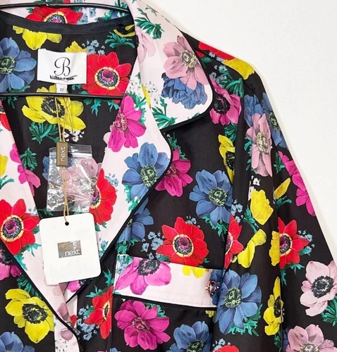 B By Baker Ted Baker Next Shirt Dress Floral Satin Flared Sleeve UK Size 12 New - Picture 5 of 12