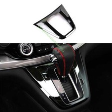 Cubierta de cambio de marchas de consola central de acero negro brillante para Honda CRV CR-V 2012-16