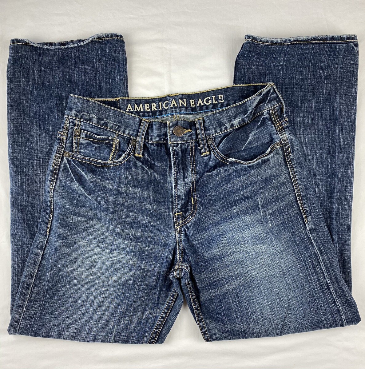 Jean American Eagle Velours Côtelé Marron Taille 30x30 - Occasion Très Bon état