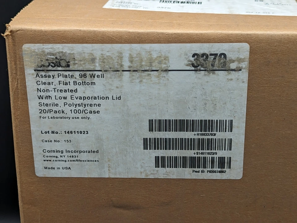 Corning Costar 3370 (Case of 100) 96 Well Assay Microplate, 360µL, Sterile, Lid - Image 3 of 3
