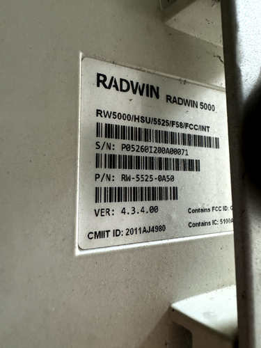 RADWIN 5000 RW-5550-0H50 HPMP HSU 550 SFF Series mimo 2x2 Unit Radio ...