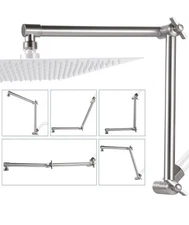 18-inch Shower Head Extension In Brushed Nickel- For Use With Rainfall Shower