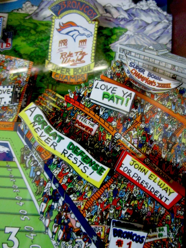 CHARLES FAZZINO ** 3D UHR NFL DENVER BRONCOS  SUPER BOWL 1999 ** ! TOP RARITÄT ! - Bild 4 von 4