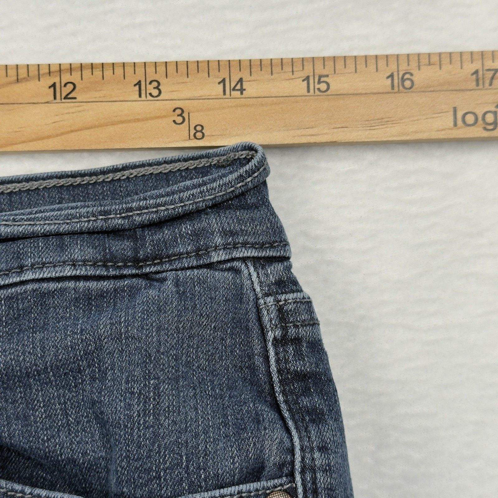 Levi's 505 Straight Leg Women's Size 6L 28x34 Cropped Jeans Dark Wash Raw Hem thumbnail 12