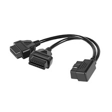 Right Angle OBD 2 Splitter Extension Cable Adapter, 16 Pin Right Angle Y Cable