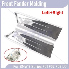 Covering Front Fender Molding Left Right Side For BMW 7 Series F01 F02 LCI