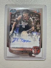 2025-26 Bowman Basketball JT Toppin Auto PA-JT 1st Bowman Texas Tech