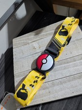 Pokemon Belt 2018 Pokeball Buckle Yellow Webbing Adjustable Kids Adult