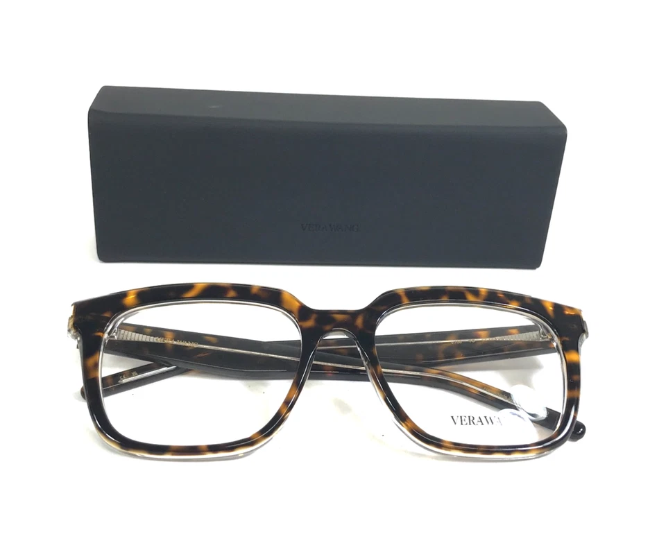 Monturas de gafas Vera Wang V708 A Tortuga en borde completo cuadrado transparente 53-16-140 Foto 2 de 4