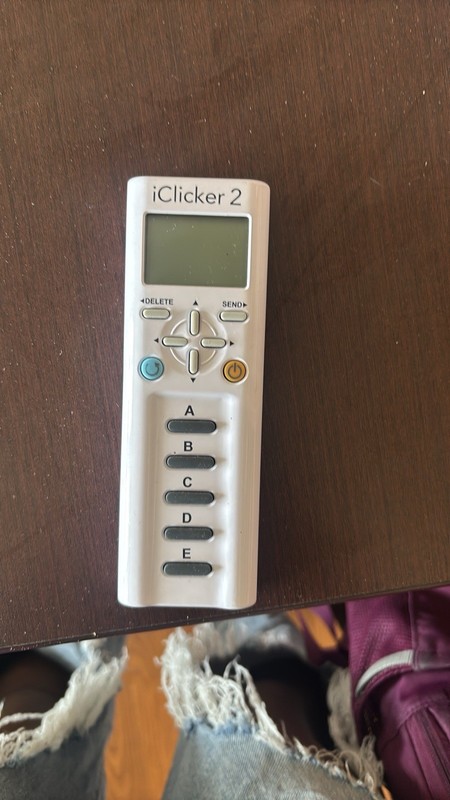 iClicker 2 Wireless Remote Control White Multiple Choice Numeric Entry