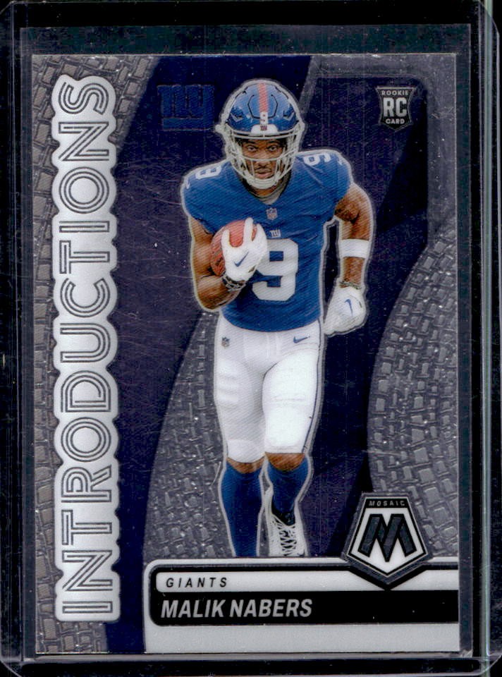 2024 Mosaic Malik Nabers Introductions RC Rookie #4 Giants