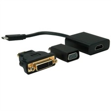 VALUE Display Adapter USB Typ C auf VGA + HDM...