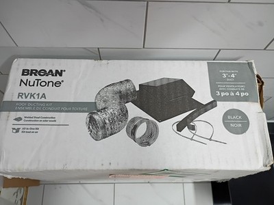 BROAN NUTONE RVK1A 3 -4  Roof Vent Kit For Round Duct Steel In Black NEW OB