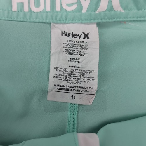 Hurley Phantom Junior 11 Boys Beach Shorts Turquoise Swim Shorts - Picture 3 of 11