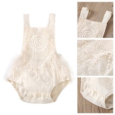Newborn Baby Girl Summer Outfits Clothes Romper tutu Dress Jumpsuit Bodysuit Set