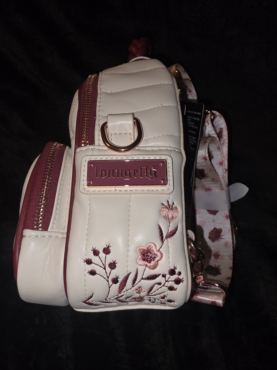 Loungefly Cream & Red Floral Mini Backpack | eBay display picture 2