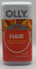 Olly Ultra Strength Hair  30 SOFTGELS  EXP 5/26  SEALED  NEW  FAST SHIP