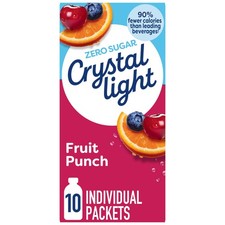 Crystal Light Drink Mix, 10 Packets, for Convenient 10 Count Pack of 1 , Red