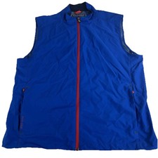 Polo Golf Ralph Lauren Packable Water Resistant Windbreaker Vest Mens Large Blue
