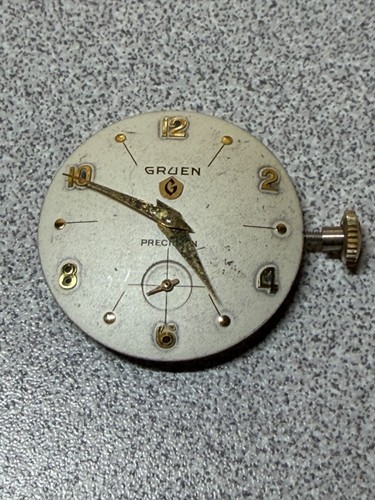 Vintage Gruen Precision Watch Dial & Hands Parts Repair