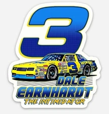 Dale Earnhardt Wrangler NASCAR Retro Vinyl Sticker Decal