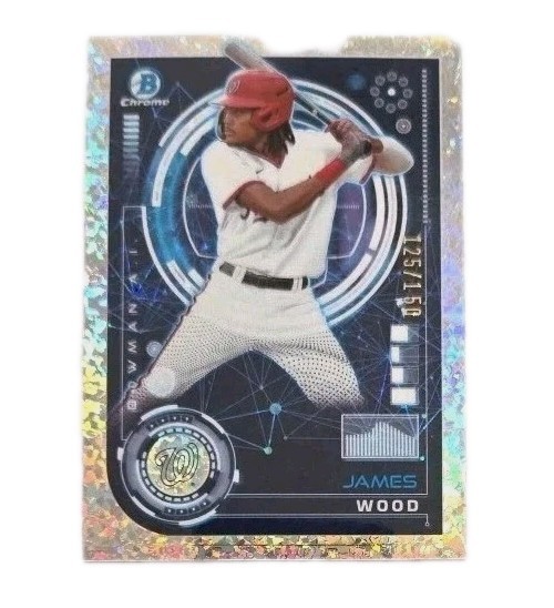 2024 Bowman Chrome AI Mini Diamond Ref /150 James Wood RC (NATIONALS) !!