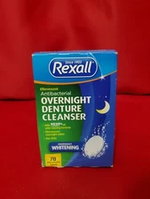 Rexall Antibacterial Overnight Denture Cleanser, 78 tabs. Exp:07/2025