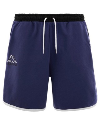  Kappa Herren Shorts Banda 222 Blue Schwarz ELE LOGO mit Taschen Baumwolle 