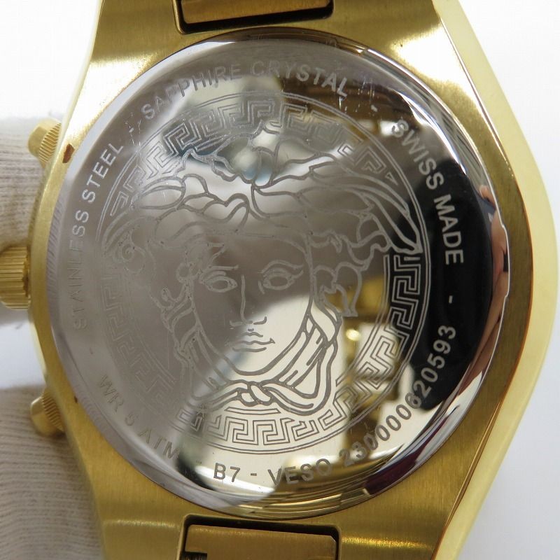 Versace SPORTY GRECA Quartz Watch Gold Used, Analog, 5cm Case, 16.5cm Strap From thumbnail 4