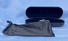 Oakley Slim Hard Black Case Sunglasses Eyeglasses Shell Protector Felt Lined