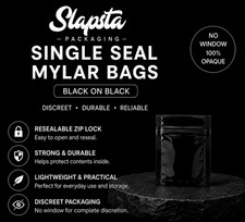 Black Mylar Heat Seal Bags 5x5cm | Food Grade Packaging Pouches