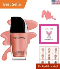 Wild Shine Peach Pink Nail Polish 'She Sells' - Glossy & Quick-Drying 0.41 Fl Oz