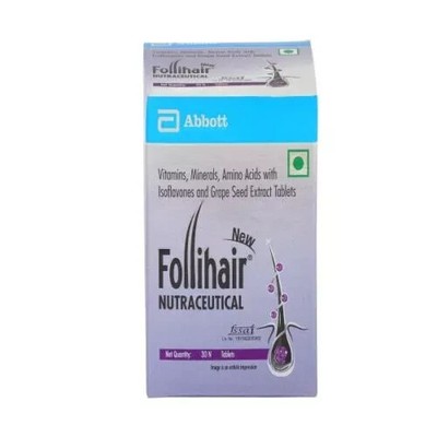 Abbott Follihair 30 Tablet reduce hair fall and stimulates growth of new hair