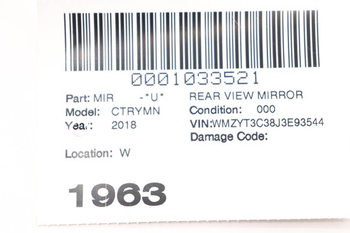 2017 - 2024 MINI COUNTRYMAN F60 FRONT WINDSHIELD INTERIOR REAR VIEW MIRROR OEM - Picture 12 of 12