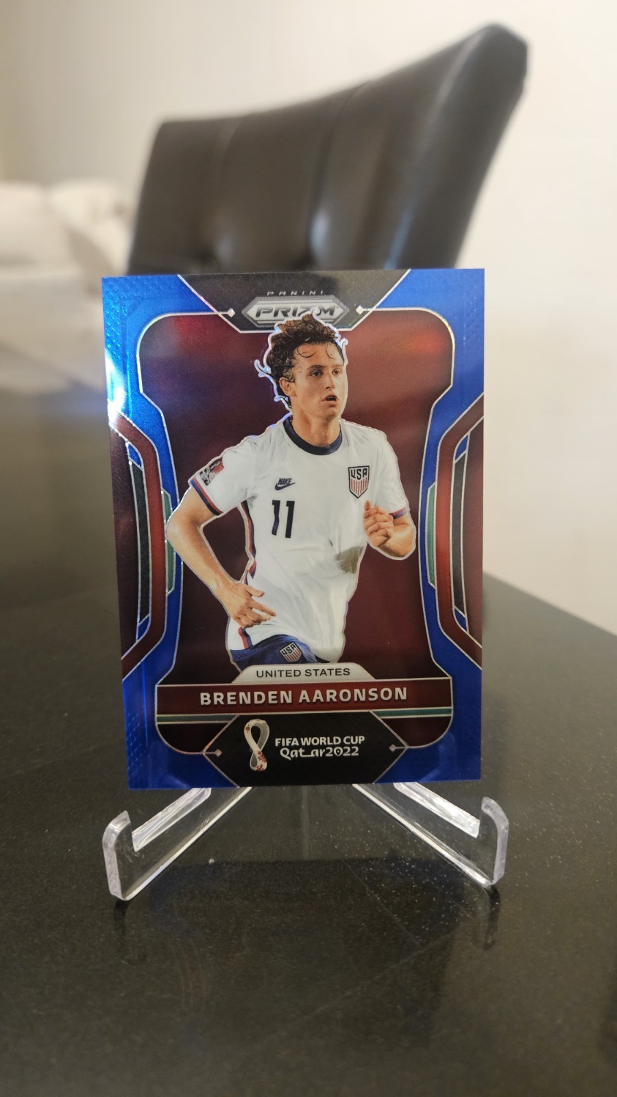 Brenden Aaronson 2022 Panini Prizm World Cup Qatar Blue /299 #200