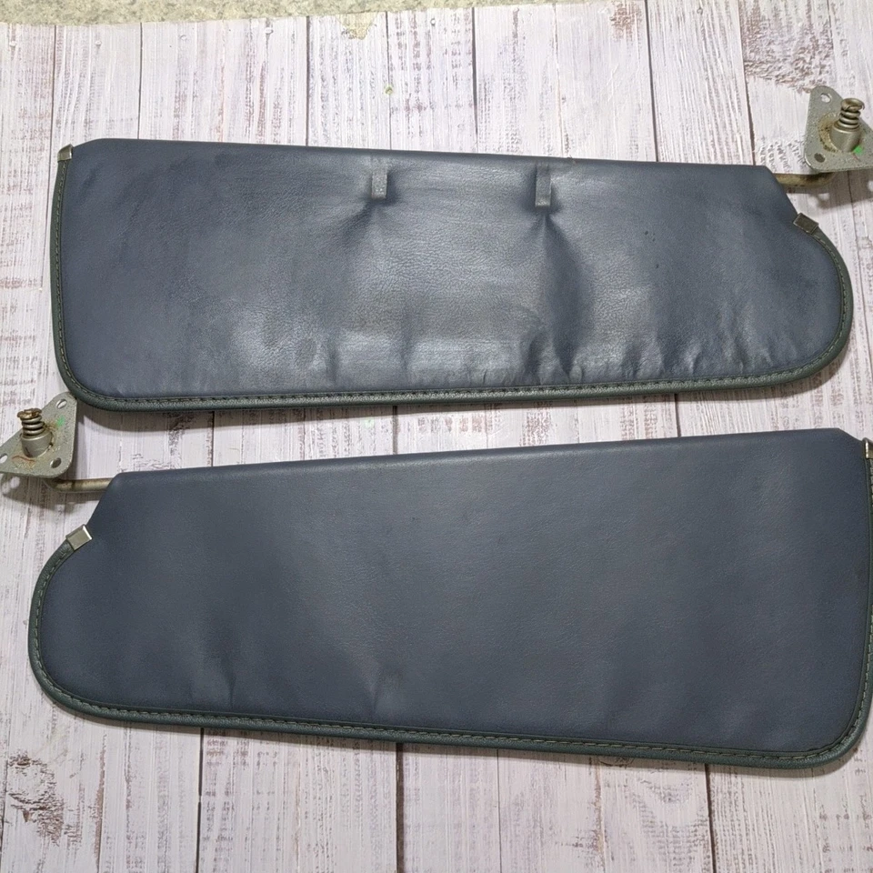 Par de parasoles izquierda derecha vinilo azul OEM 1981-1993 camioneta Dodge Ram D150 Foto 4 de 4