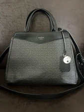 GUESS 1981 Logo Shoulder Bag Satchel Magnetic Closure EUC