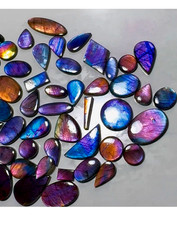 250 carat Wholesale Lot Natural Purple Fire Labradorite Mix Cabochon Gemstone