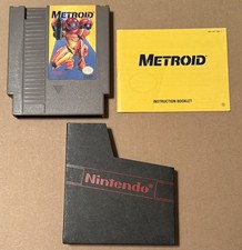 Metroid Yellow Label Variant Nintendo NES Cartridge & Manual Authentic & Tested