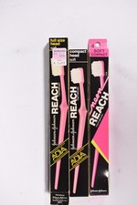 3 Johnson  Johnson Reach Toothbrush Soft 2 Compact 1 full Head Pink Neon Pink