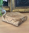 Architectural Salvage Style Wood Riser | Hand Carved Display Base — photo 2