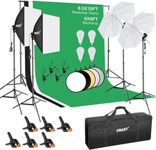 8.5 X 10 Ft Backdrop Support System, Professional Photography Lighting Kit with