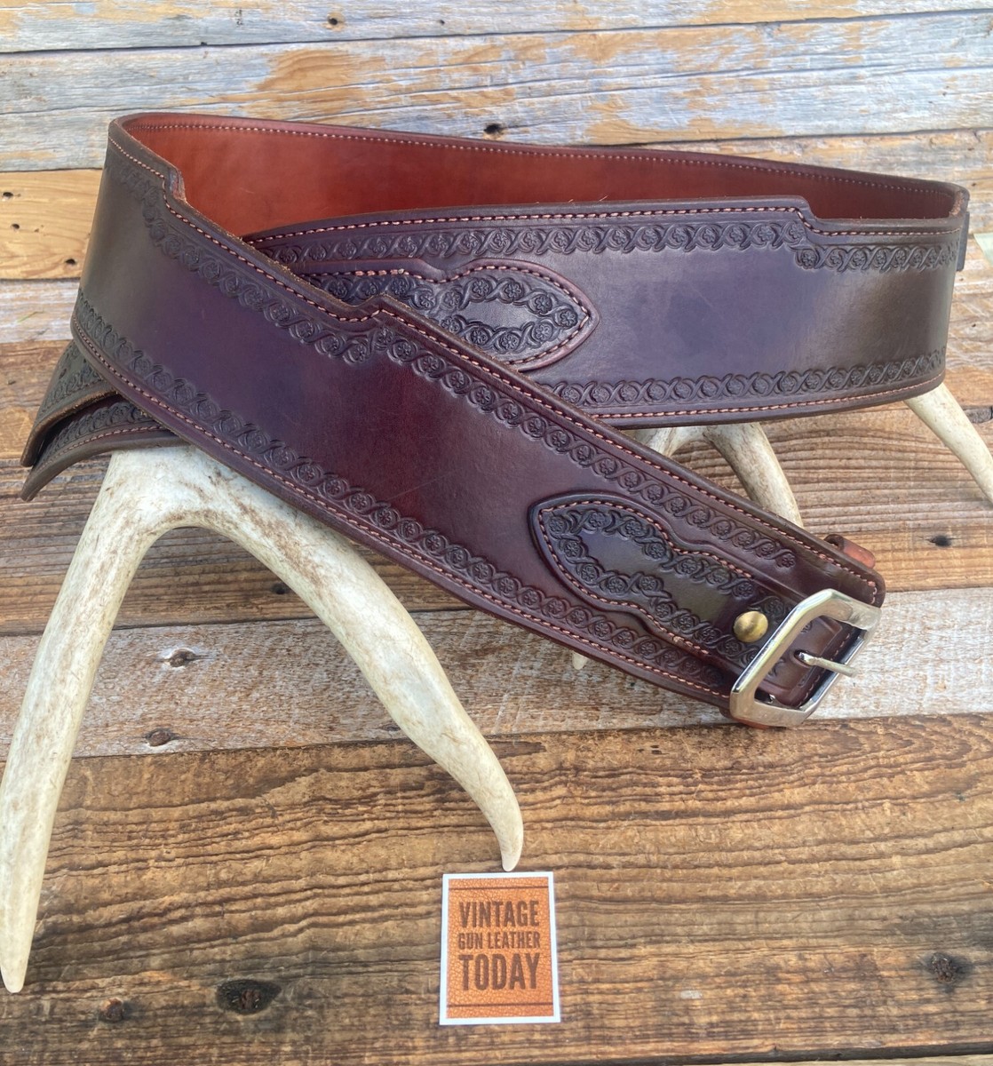vintage leather western gun belt 値下げ！ Western Gun Belt -45 Cal-50