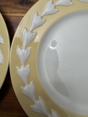 Extremely RARE - Antique Set of 8 Lenox Beltane Yellow Luncheon Plates, 1930's - Picture 5 of 11