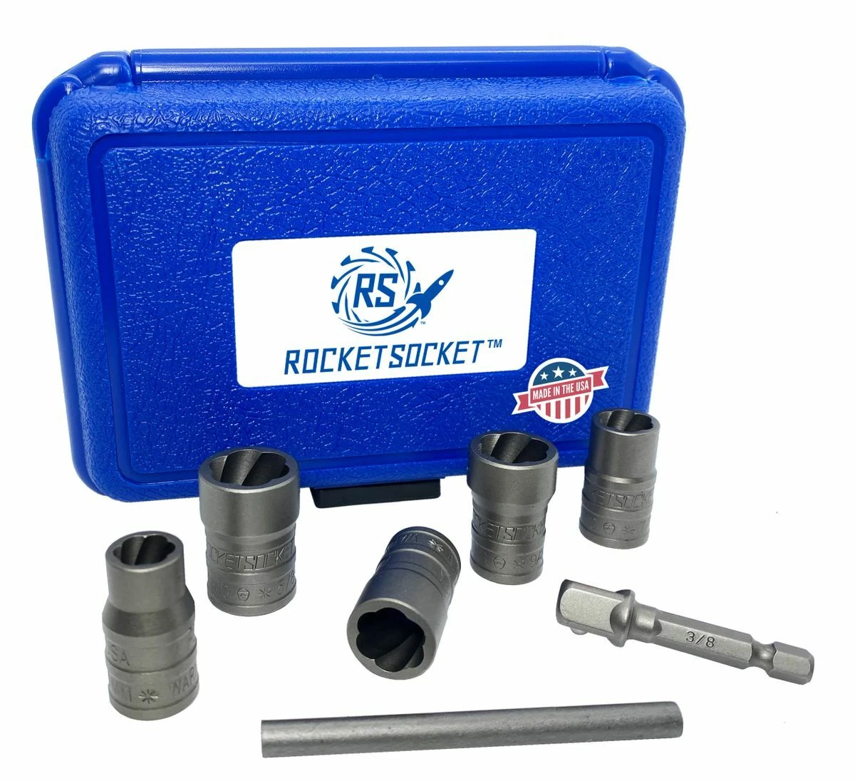ROCKETSOCKET Bolt Nut Screw Extraction Set 7 pieces 3 8