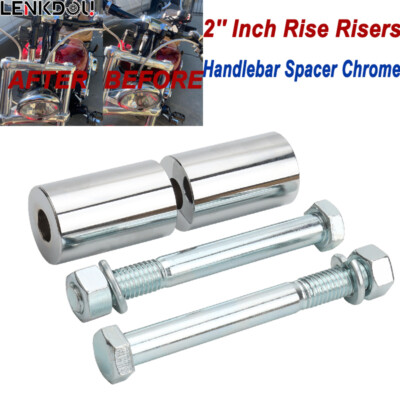 Handlebar Risers Extension 2'' For Harley Touring Road Street Glide Softail Dyna